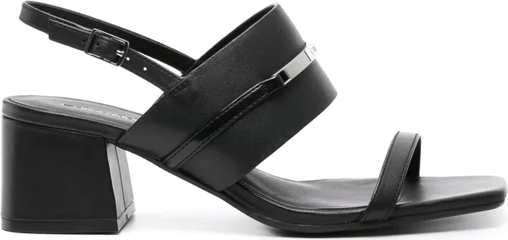 55mm Logo-Plaque Leather Sandals