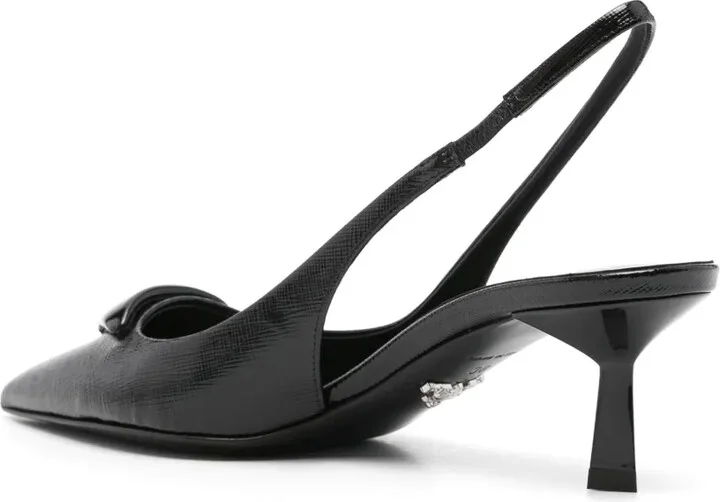 55mm Logo-Plaque Slingback Pumps - Image 3