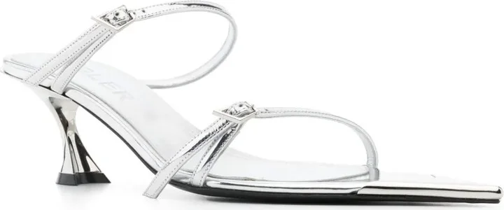 55mm Metallic Leather Sandals - Image 2