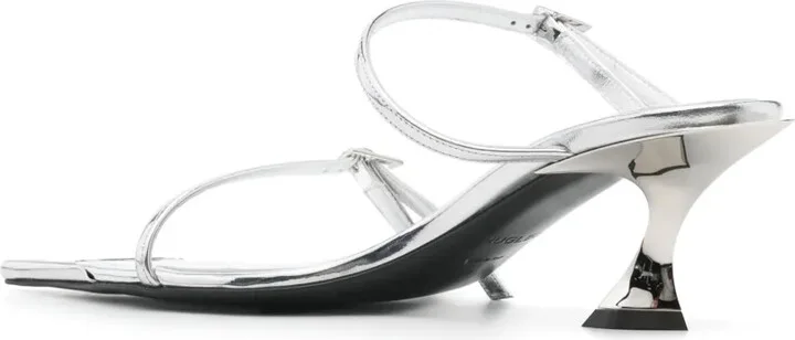 55mm Metallic Leather Sandals - Image 3