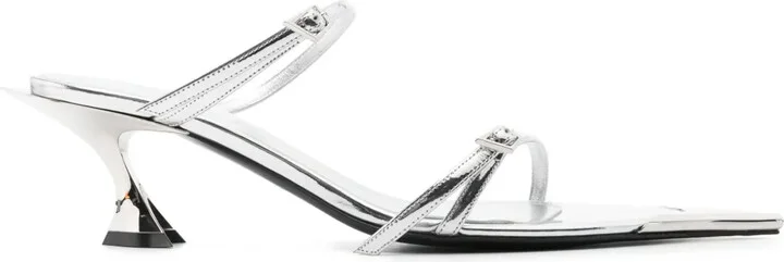 55mm Metallic Leather Sandals