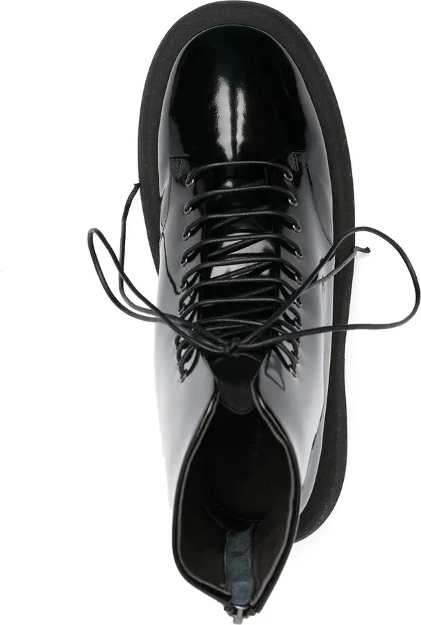 55mm Patent Lace-Up Boots - Image 4