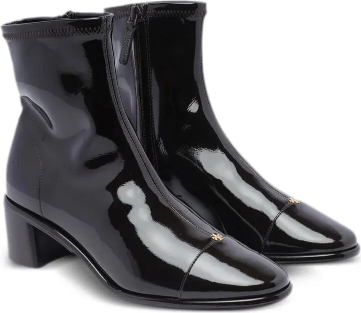 55mm Patent Leather Ankle Boots - Image 2