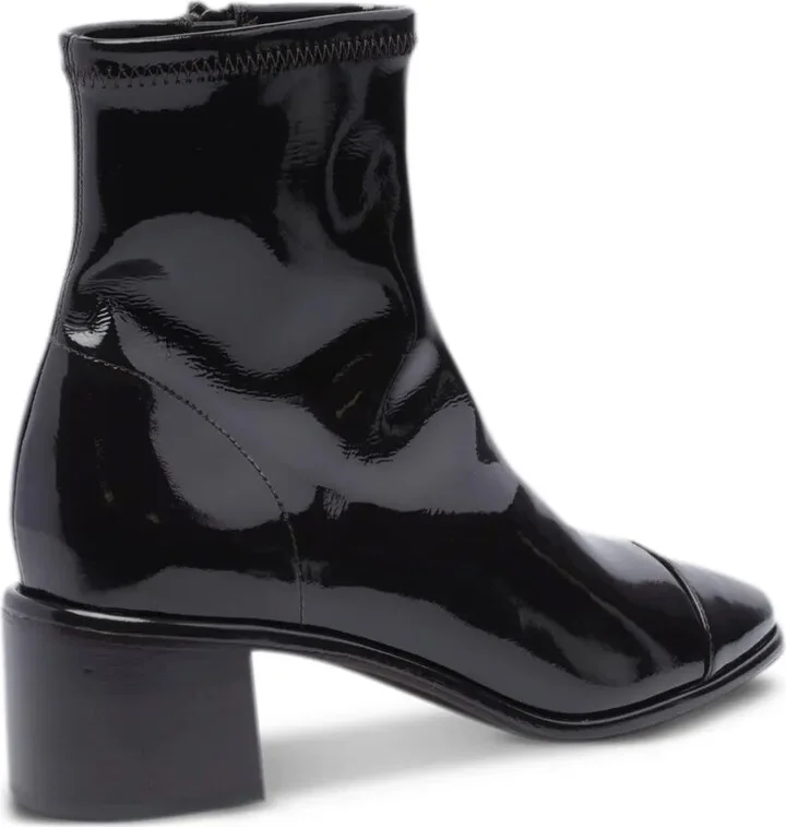 55mm Patent Leather Ankle Boots - Image 4
