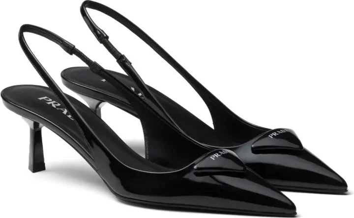 55mm Patent-Leather Slingback Pumps - Image 2