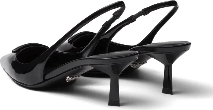 55mm Patent-Leather Slingback Pumps - Image 3