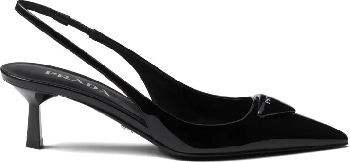 55mm Patent-Leather Slingback Pumps