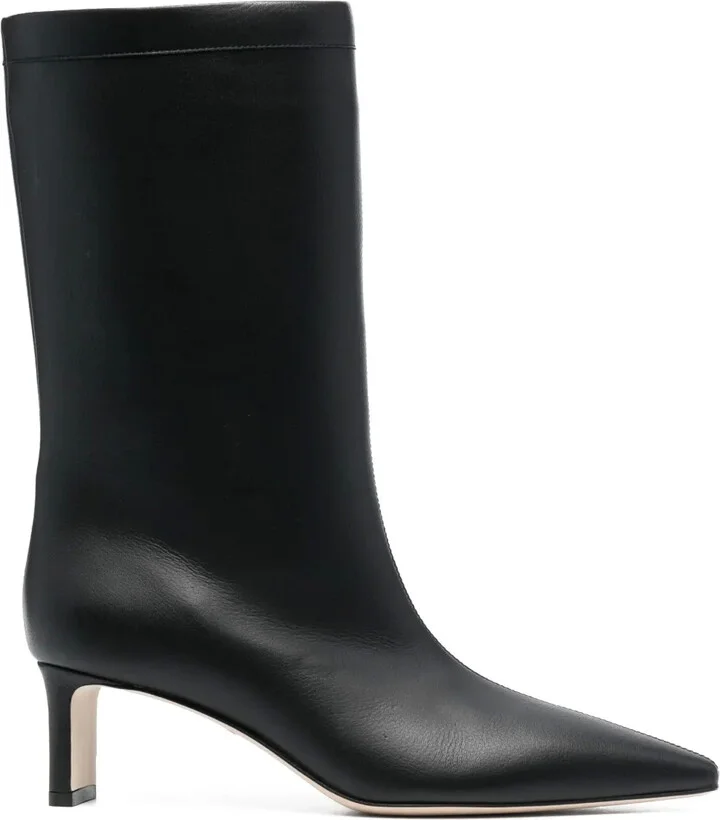55mm Pointed-Toe Leather Boots