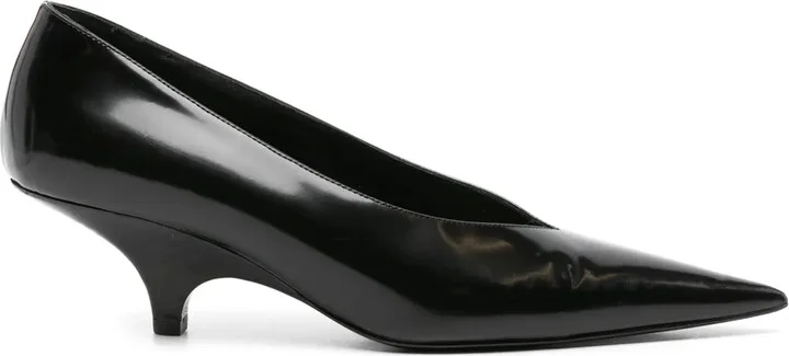 55mm Pointed-Toe Leather Pumps