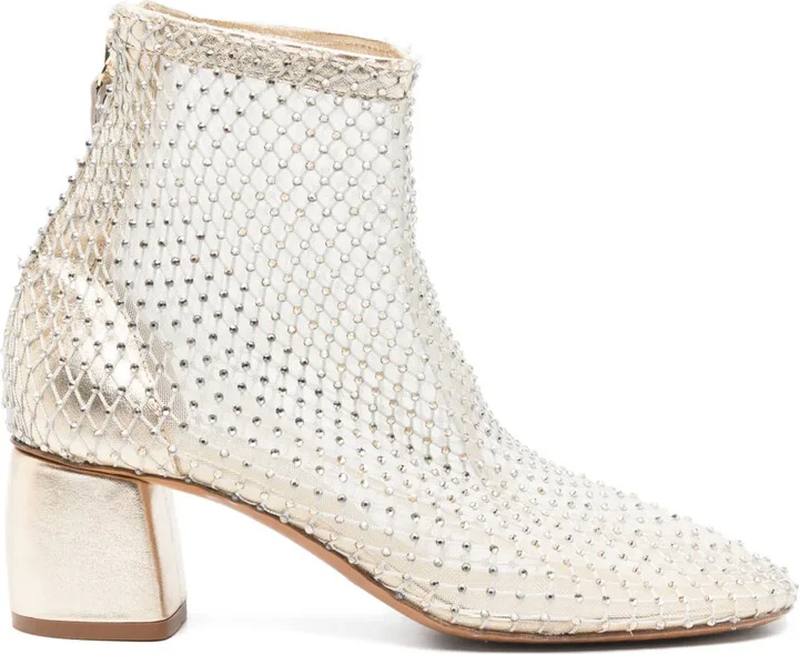 55mm Rhinestone-Embellished Ankle Boots