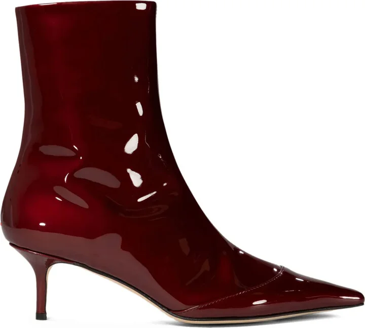 55mm Roe patent-leather pointed-toe ankle boots