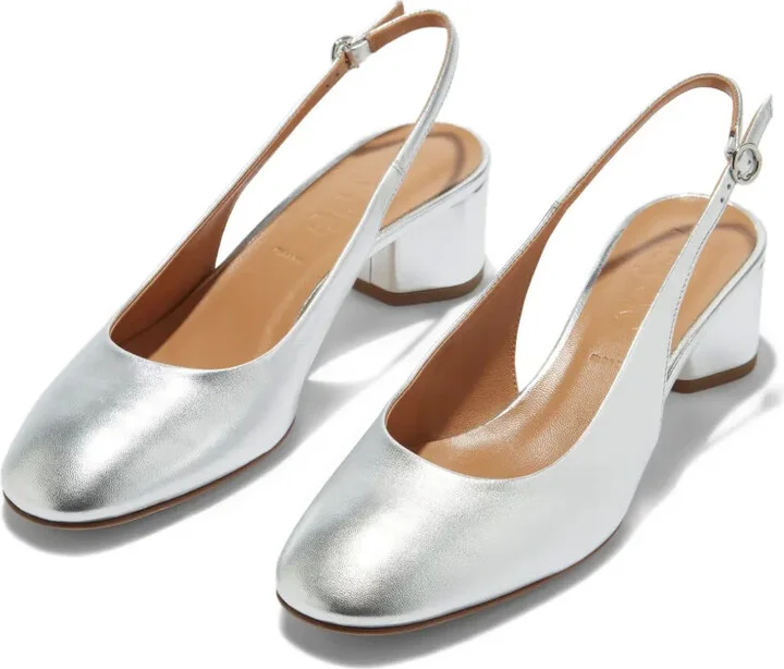 55mm Romy slingback block-heel pumps - Image 2