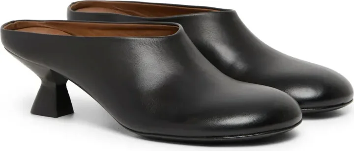 55mm Round-Toe Leather Mules - Image 2