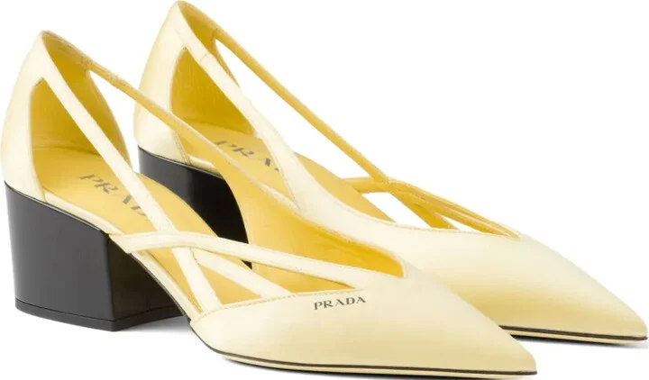 55mm Satin Cut-Out Pumps - Image 2