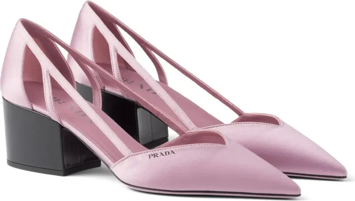 55mm Satin Cut-Out Pumps - Image 2