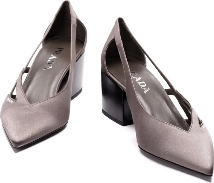 55mm Satin Cut-Out Pumps - Image 3