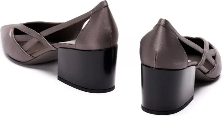 55mm Satin Cut-Out Pumps - Image 4