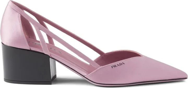 55mm Satin Cut-Out Pumps