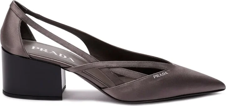 55mm Satin Cut-Out Pumps