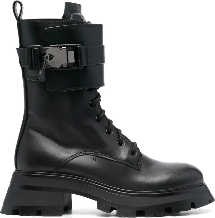 55mm Sava buckle-detail combat boots