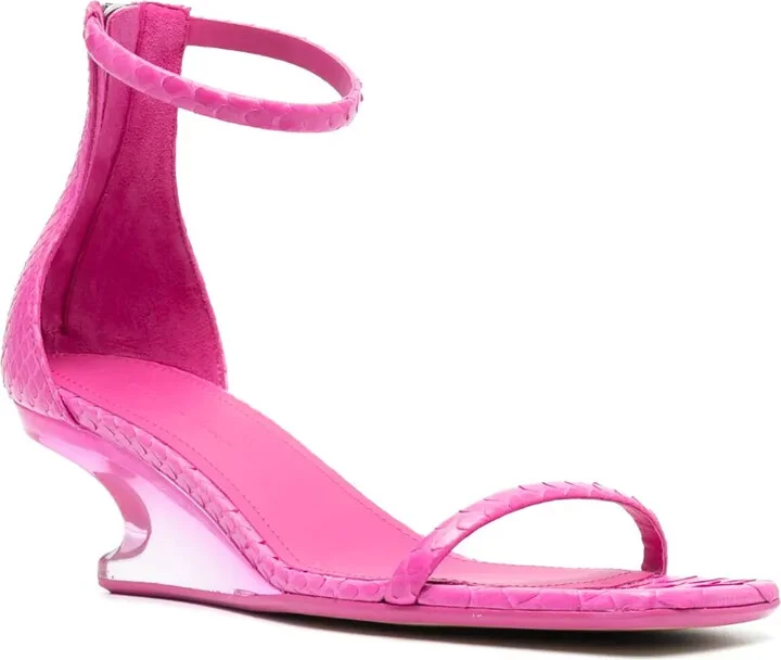 55mm Sculpted-Heel Leather Sandals - Image 2