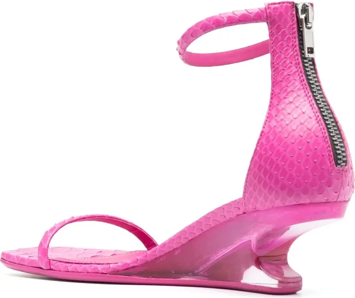 55mm Sculpted-Heel Leather Sandals - Image 3