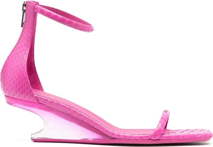 55mm Sculpted-Heel Leather Sandals