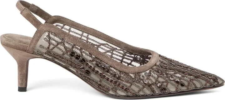 55mm Sequin-Embellished Pumps