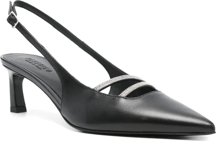 55mm Slingback Leather Pumps - Image 2