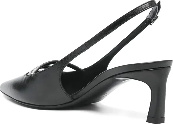 55mm Slingback Leather Pumps - Image 3