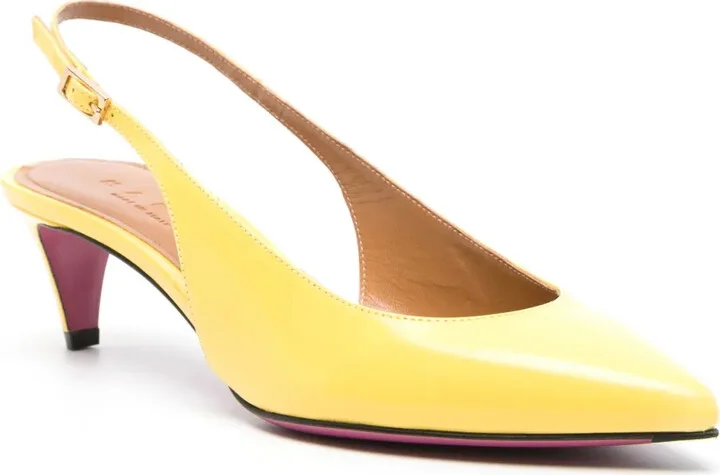55mm Slingback Leather Pumps - Image 2