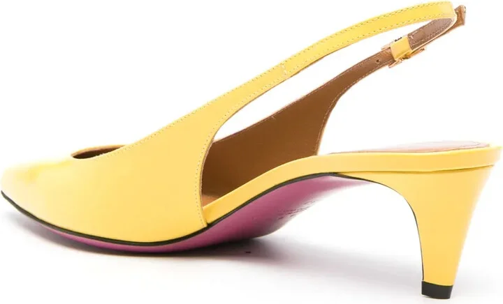 55mm Slingback Leather Pumps - Image 3