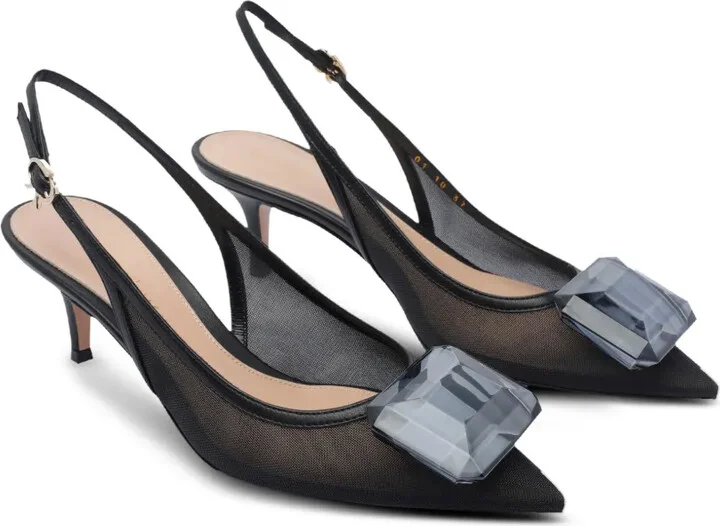 55mm Slingback Mesh Pumps - Image 2