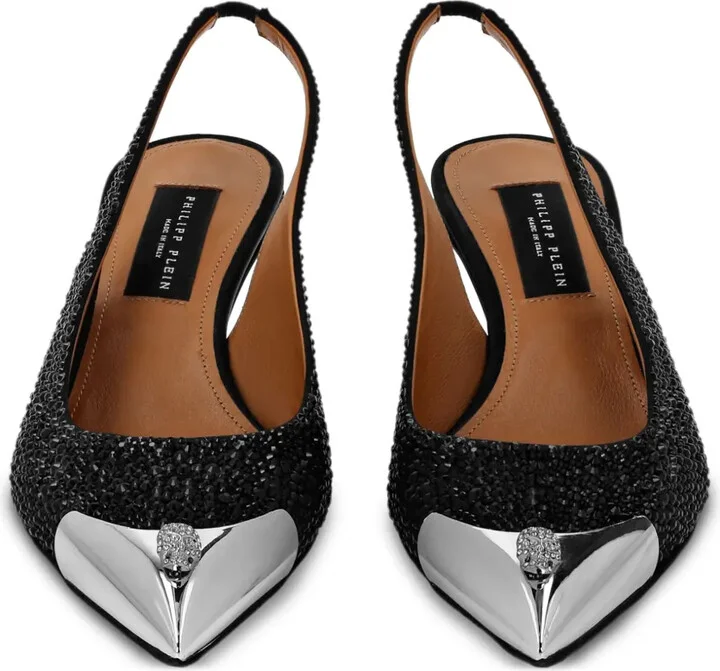 55mm Sllingback Mix Strass Pumps - Image 3
