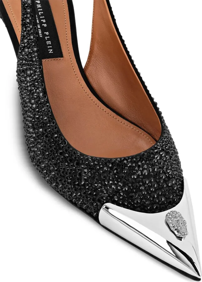 55mm Sllingback Mix Strass Pumps - Image 5