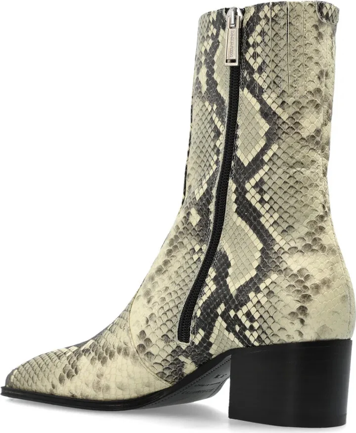 55mm Snake-Print Ankle Boots - Image 3
