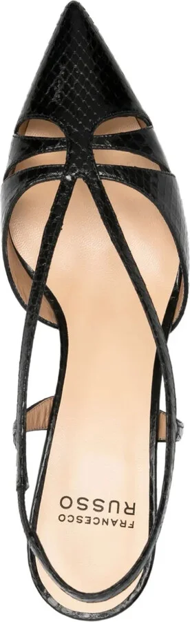 55mm Snakeskin-Effect Leather Pumps - Image 4