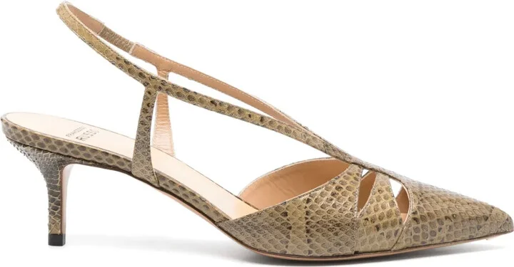 55mm Snakeskin-Effect Pumps