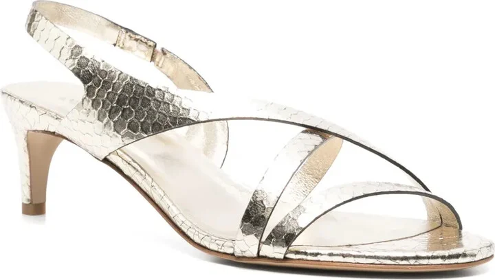55mm Snakeskin-Effect Sandals - Image 2