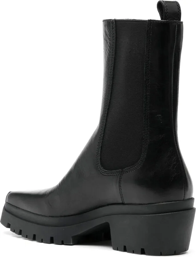 55mm Square-Toe Leather Boots - Image 3