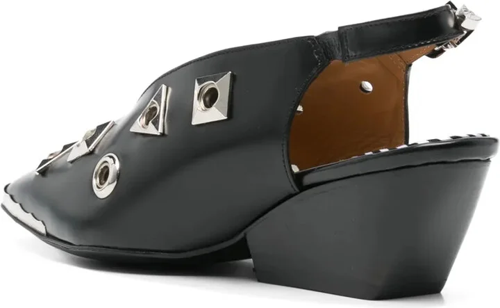 55mm Stud-Embellished Slingback Pumps - Image 3