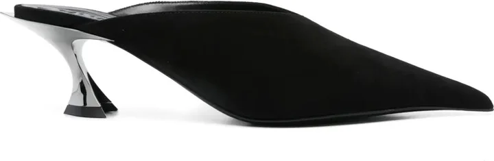 55mm Suede Fang Mules