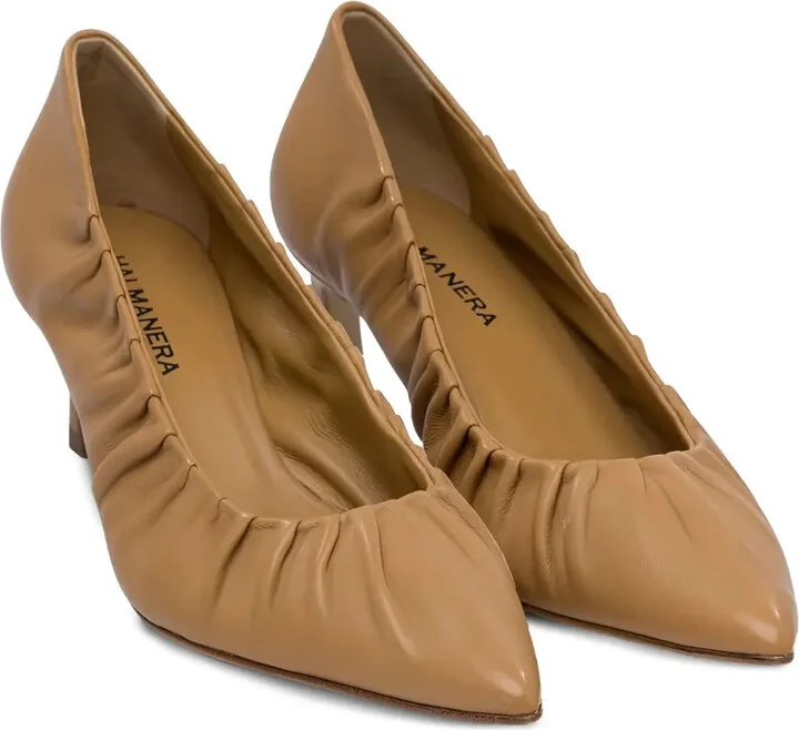 55mm Vale pleated pointed-toe pumps - Image 2