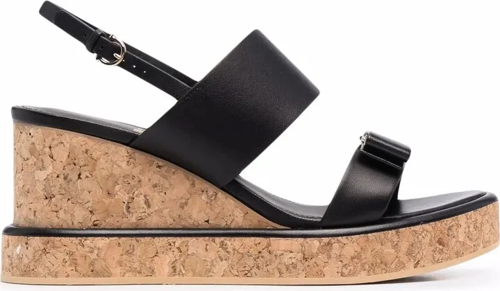 55mm Vara Bow wedge sandals