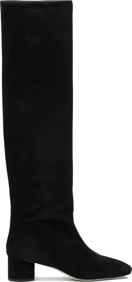55mm Willa suede block-heel boots