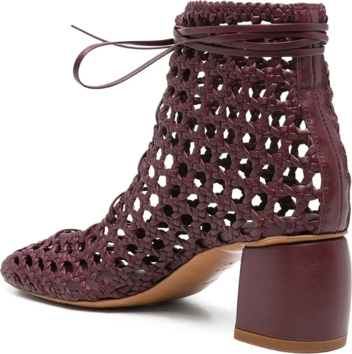 55mm Woven Lace-Up Boots - Image 3