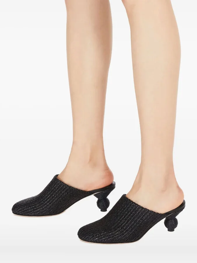 55mm Woven Slide Mules - Image 5