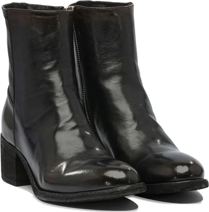 55mm Zip-Detail Leather Boots - Image 2