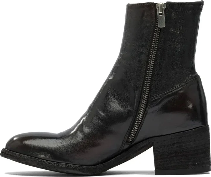 55mm Zip-Detail Leather Boots - Image 4