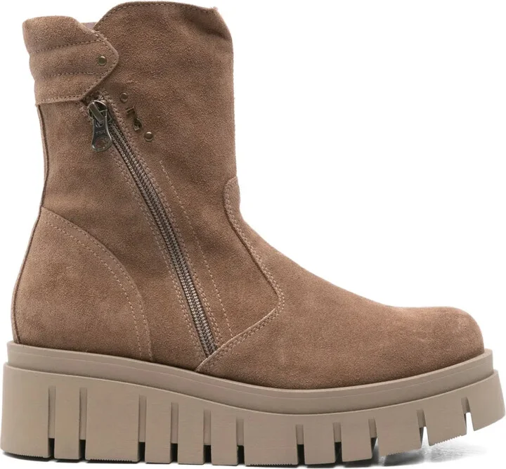 55mm Zip-Detail Platform Boots